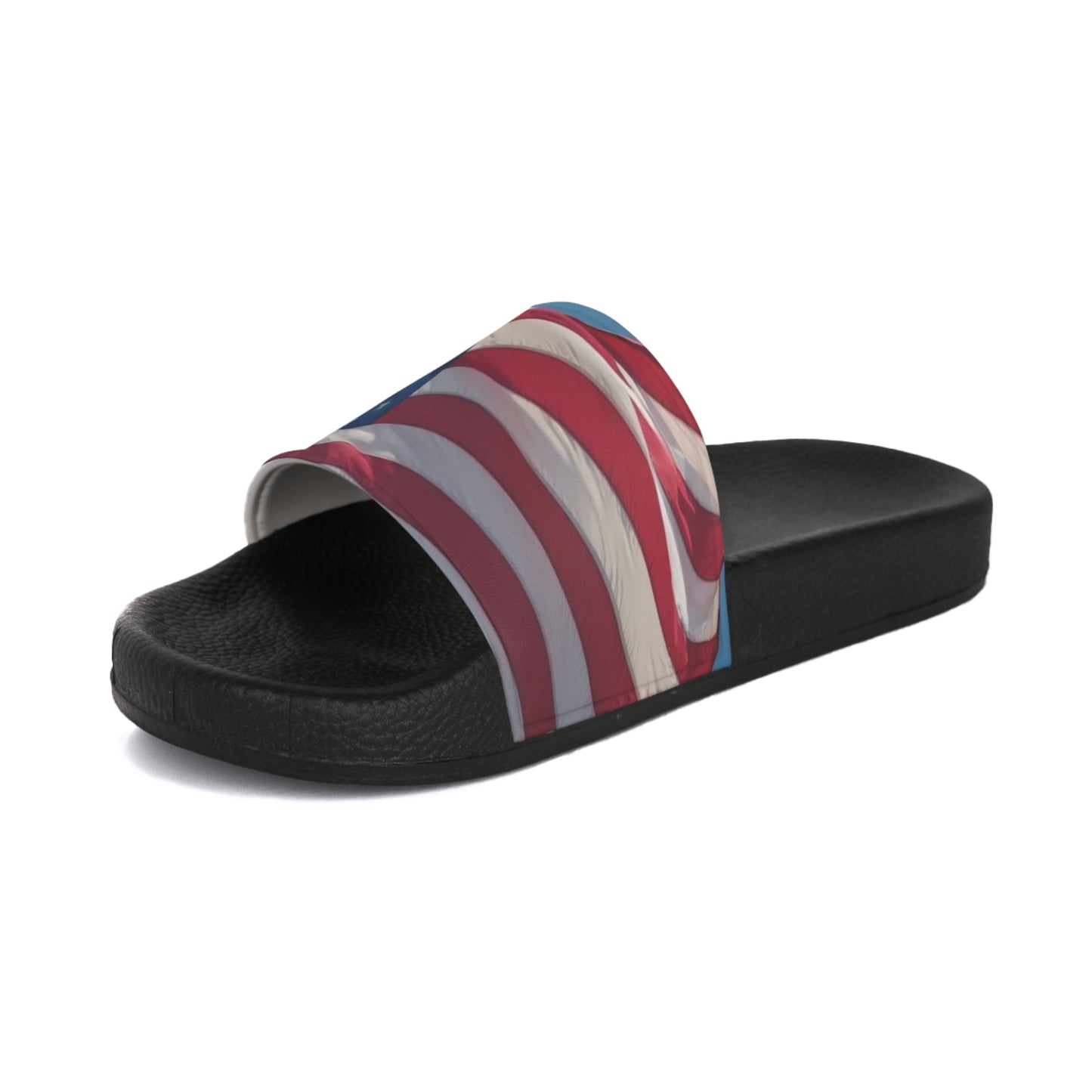 Patriotic Men's Slide Sandals - Summer Comfort, Poolside Footwear, 4th of July, Americana Theme, Casual Style, Beach Wear