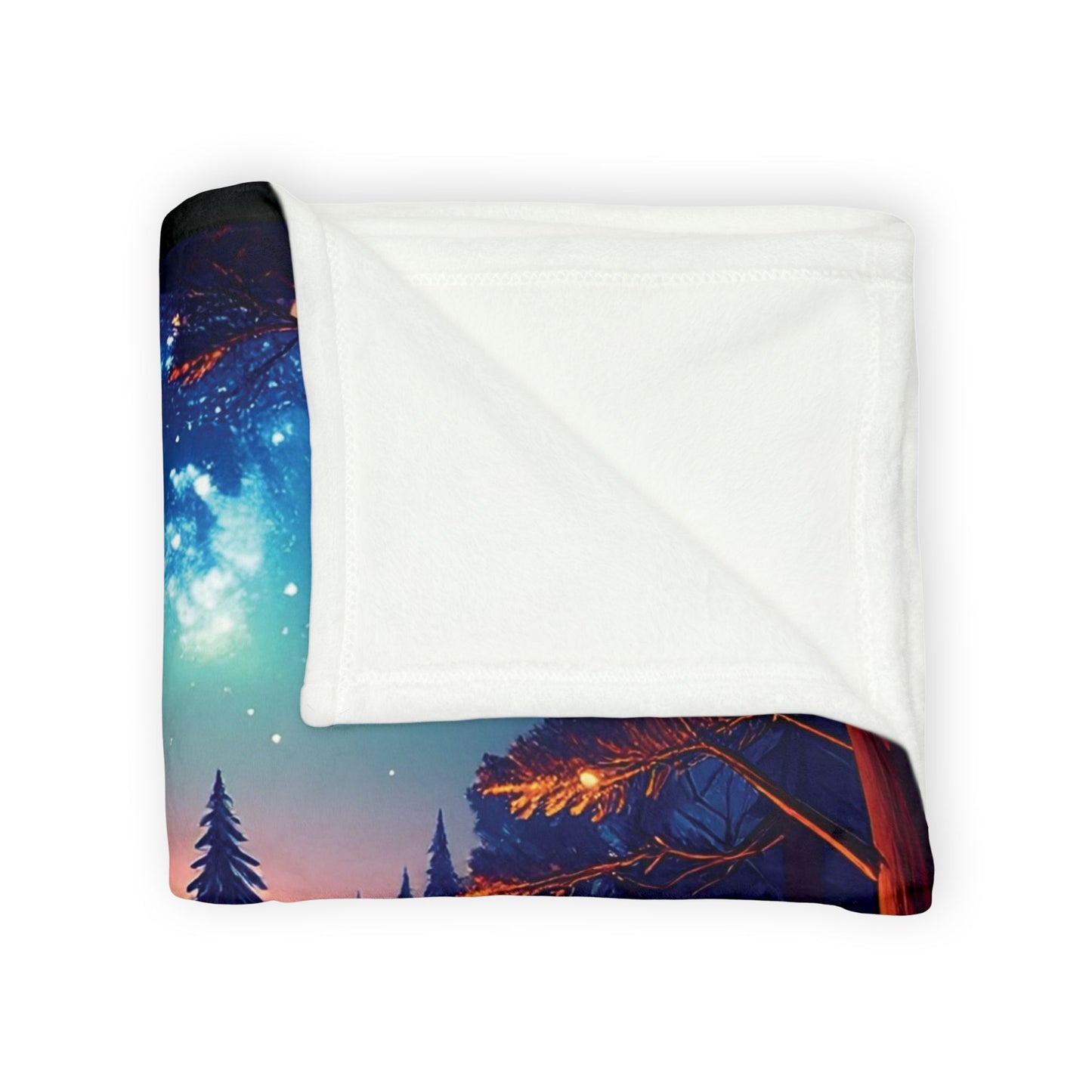 Cozy Campfire Blanket, Soft Polyester Throw for Camping, Outdoor Decor, Cabin Decor, Warm Fleece Blanket