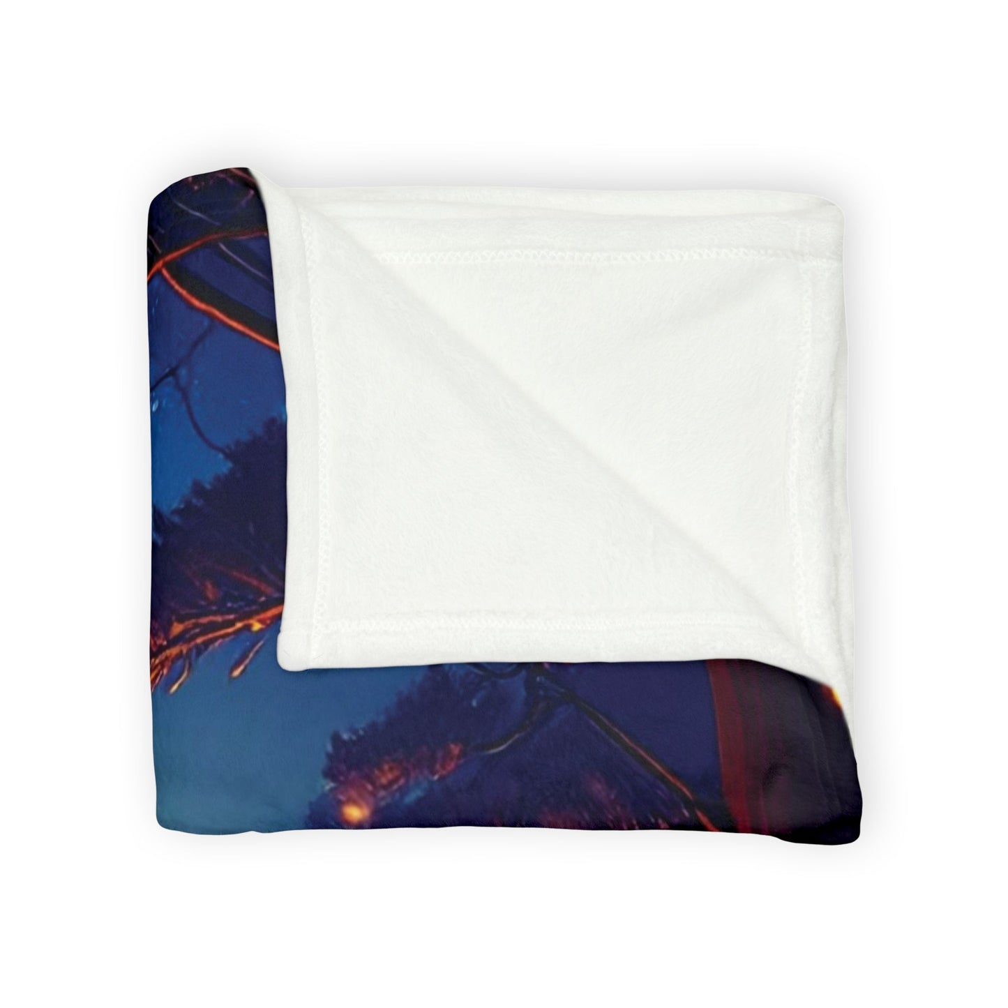 Cozy Campfire Blanket, Soft Polyester Throw for Camping, Outdoor Decor, Cabin Decor, Warm Fleece Blanket